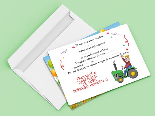POZVÁNKA TRAKTOR COUNTRY FARMÁRSKA NA NARODENINY DIEŤAŤA + OBÁLKA ZDARMA