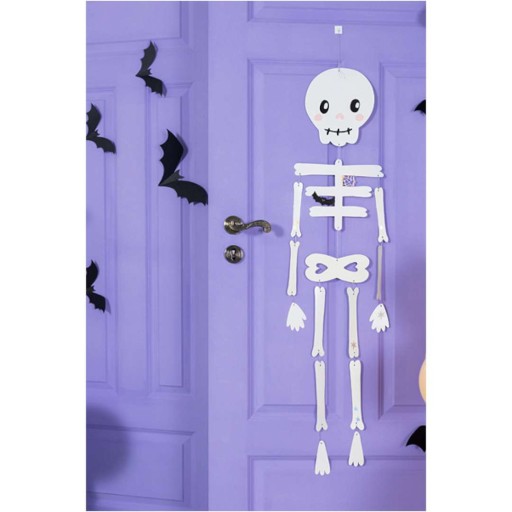DEKORÁCIA čierny papier BATS halloween x6