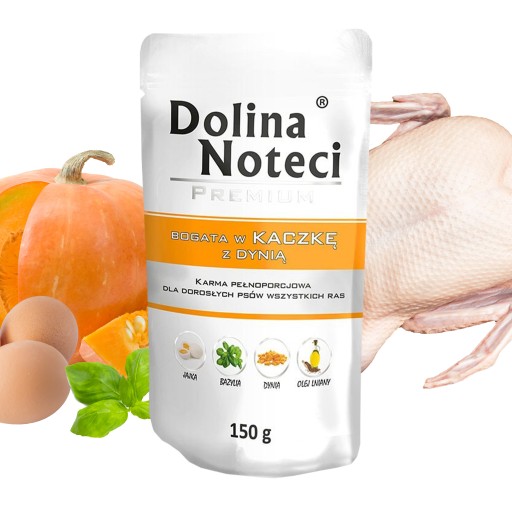 DOLINA NOTECI Prémiové krmivo pre psov Kačica 150g