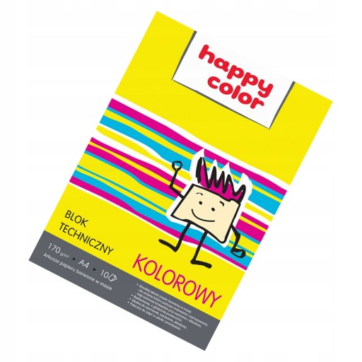 HAPPY COLOR FAREBNÝ BLOK ŠKOLSKÝ PAPIER A4 BLOK