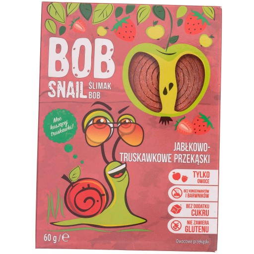BOB SNAIL eko snack 60g jablko-jahoda
