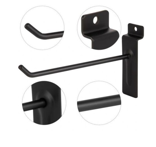 JEDNOHÁKOVÝ PRIESTOR OBCHODU SLATWALL ČIERNA 10cm PRE FRÉZOVANÉ PANELY