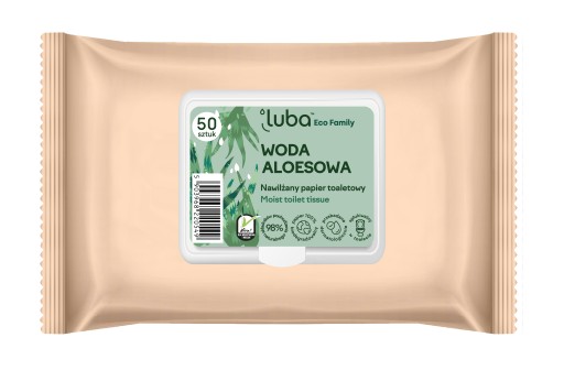 Luba voňavý papier s vodou z aloe 50 ks