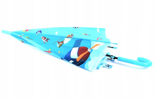 MODRÝ DETSKÝ DÁŽDNIK PRE PREDŠKOLÁKA DO CHLAPECKA LIETADLO