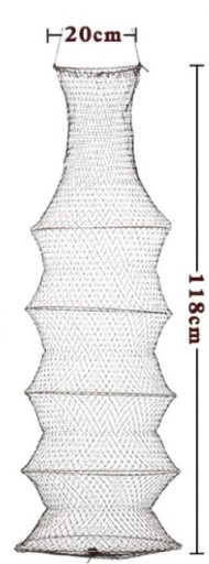 SADZYK RYBÁRSKA SIEŤ 6 KRÚŽKOV V POUZDRI 118cm