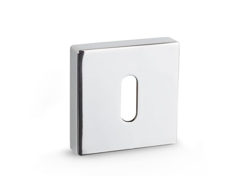 Hranatá chrómová rozeta kľučky KEY K-006-13