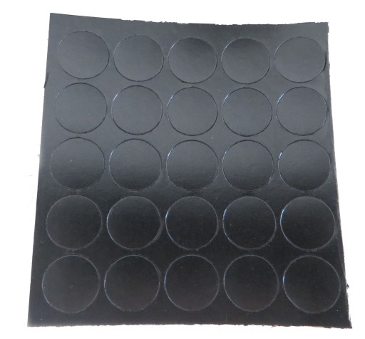 Čiapky na nábytok samolepiace 14 mm ČIERNA F548 25 ks