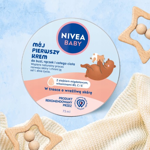 NIVEA BABY MY FIRST KRÉM pre deti, dojčatá, tvár, ruky, telo, 75 ml