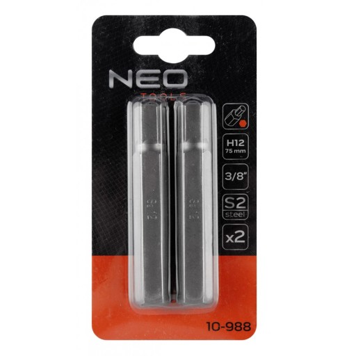 HEX hrot 12 x 75 mm, S2 x 2 ks.