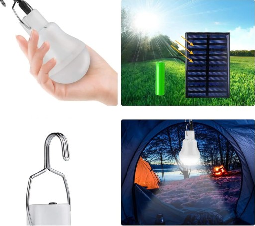 LED SOLÁRNA ŽIAROVKA 10W so solárnym panelom Camping pre garáž v suteréne 4124