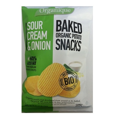 ORGANIQUE Smotana a cibuľové lupienky (85g) - BIO