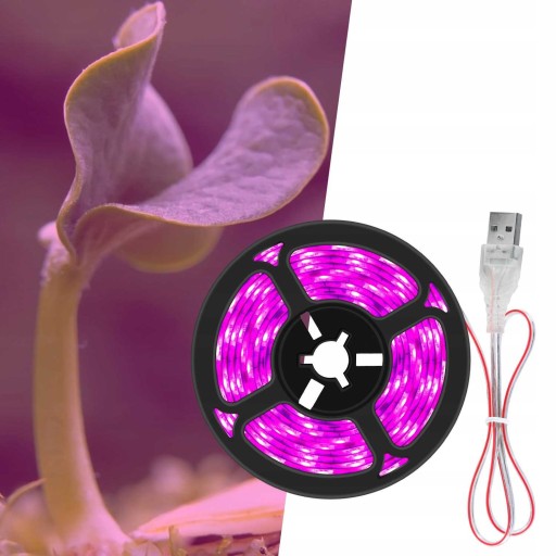 LED PÁSOVÉ OSVETLENIE PRE RAST RASTLÍN UV VODEODOLNÉ 100CM 60LED