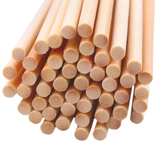 Tyčinky z cukrovej vaty 38 cm, 100 ks, okrúhle bambusové