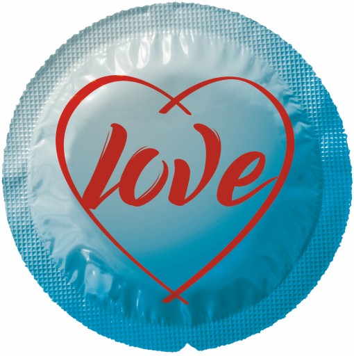 Romantické kondómy EXS Love Heart 1 ks.