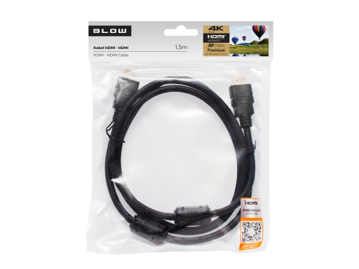KÁBEL HDMI PREMIUM 2.0 4K UHD 3D 1080P FILTRE 1,5M