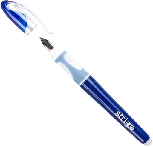 Stierateľné pero s hrotom - vzor STRIGO pre chlapca + 2x náplne