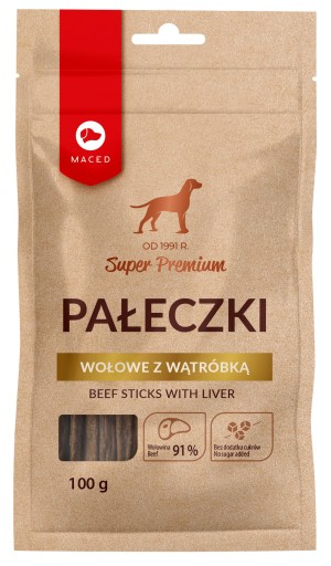 MACED Przysmak hovädzie tyčinky s pečeňou 100g