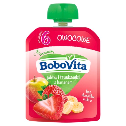 Jablkovo-jahodová pena s banánom BoboVita 80g