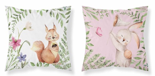 Obliečka na vankúš 40x40 Lesná adventúra ružová Detexpol 032 A