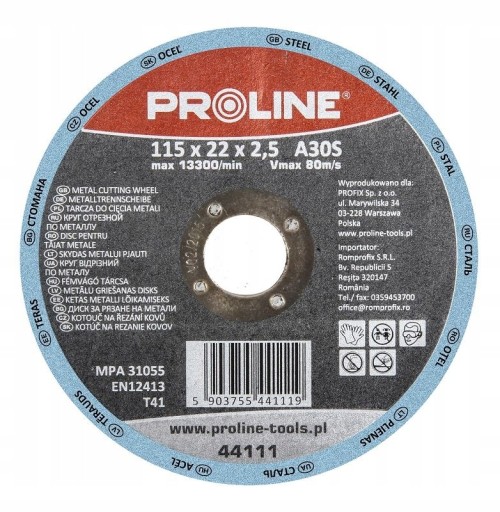 Konvexný kovový brúsny kotúč T27 125x6mm