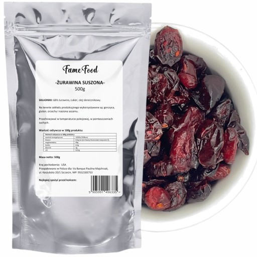 SUŠENÉ BRUSNICE 500g NA OBJÍDKY kvalitná aróma chuti