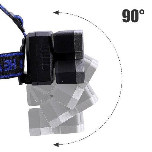 ČELOVÁ LAMPA 5 x LED VÝKONNÁ XPE USB BATÉRIA