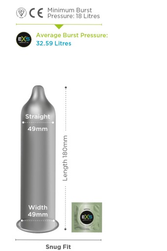 EXS Snug Fit priliehavé kondómy 1 ks.