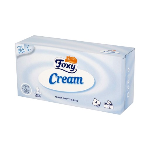 Foxy Cream Ultra jemné obrúsky 4 vrstvy 75 sek