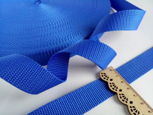 25 mm polypropylénová nosná páska, chrpa modrá