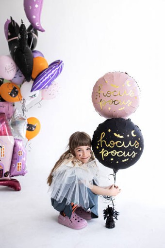 Hocus Pocus fóliový balónik NA HALLOWEENSKÉ DEKORÁCIE OZDOBY 45 cm, ružový VEĽKÝ