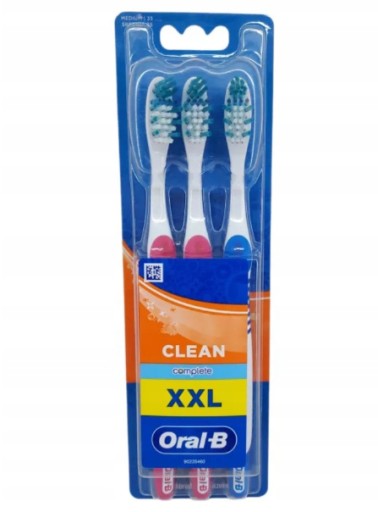 ORAL-B COMPLETE CLEAN XXL STREDNÁ STREDNÁ ZUBNÁ KEFKA 3 KS MIX