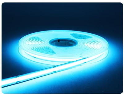 Neónový COB LED pás 12V MODRÝ 1m Homogénny