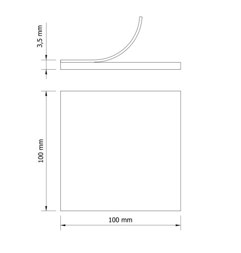 Plsťová podložka pod nábytok fi 100x100 biela - 1 ks