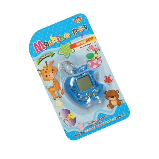Hračka Tamagotchi, elektronická hra s modrým jablkom