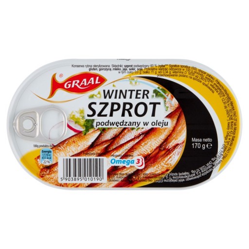 Graal Zimná šprota údená v oleji 170 g