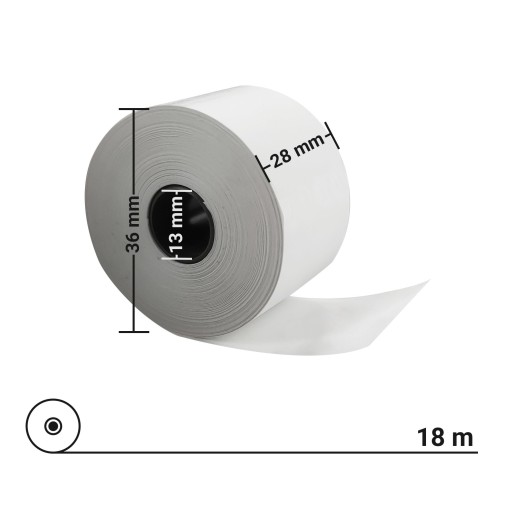 Tepelné kotúče termocitlivých pokladničných pások 28mm 18m - 10 kotúčov