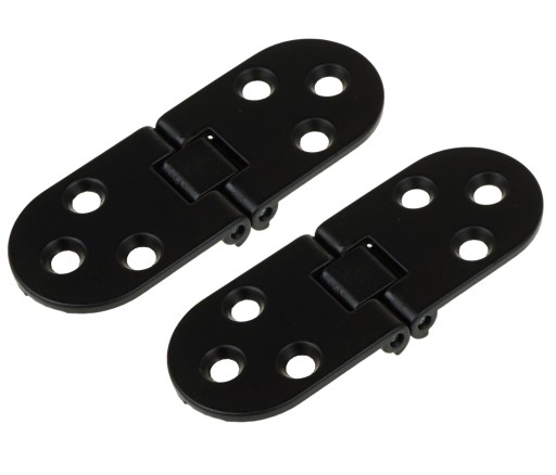 2X Strojový záves na stôl, skladacia doska, čierny 80 x 30 mm