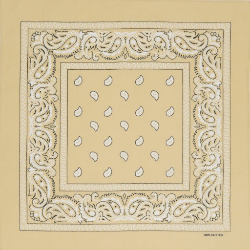 Bandana bandana bandana béžová paisley šatka