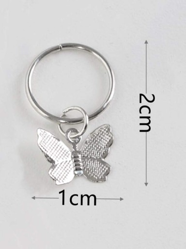 Korálky Ozdoby do vlasov vrkoče ozdoby prstene SILVER BUTTERFLYS 5 KS