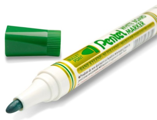 Pentel MW85 zelený za sucha stierateľný popisovač na biele tabule