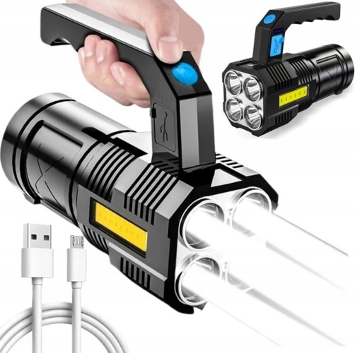 VÝKONNÁ TAKTICKÁ LED BATERKA 2000 LM NABÍJACIE VOJENSKÉ HĽADANIE NA KAMPANIE