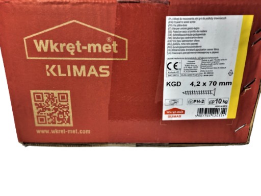 Fosfátovaná skrutka do dreva 4,2x70 - 1 kg