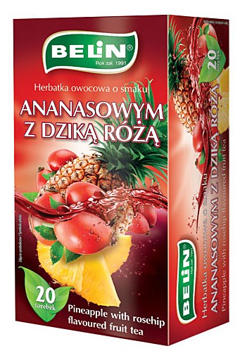 ANANÁSOVÝ čaj s divokou ružou 20 sáčkov BELIN