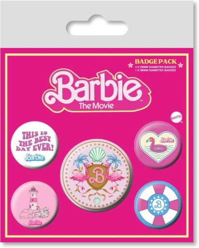 Barbie This Is The Best Day Ever Everest kolíky na batoh na oblečenie Sada 5 kusov