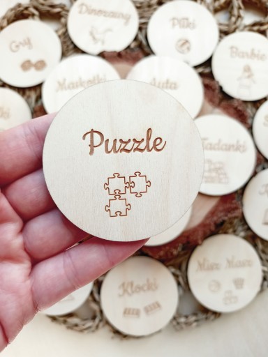 Plakety s piktogramami na škatule 8 cm