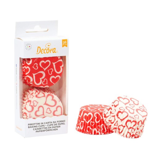 LOVE košíčky na muffiny 50x32mm 36 ks