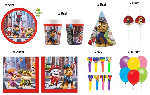 Paw Patrol The Movie papierové taniere 8 ks