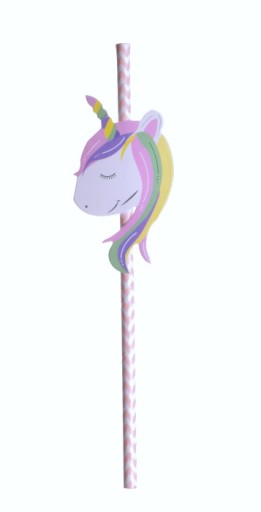 Dúhové narodeninové papierové slamky UNICORN