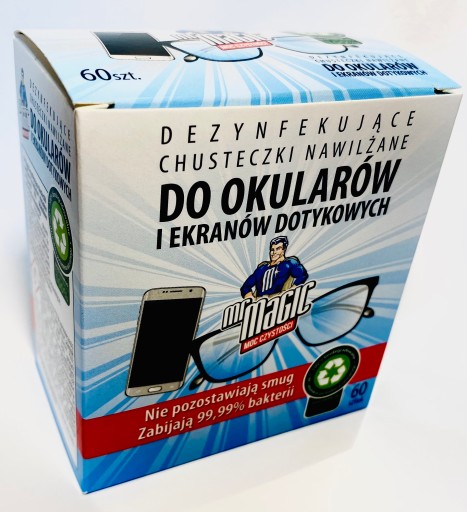 Mr Magic vlhčené obrúsky na okuliare, 60 kusov