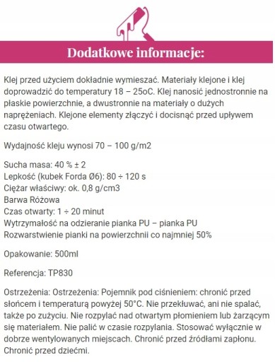 Lepidlo na čalúnenie sprej Aerosol 500ml Tapicer